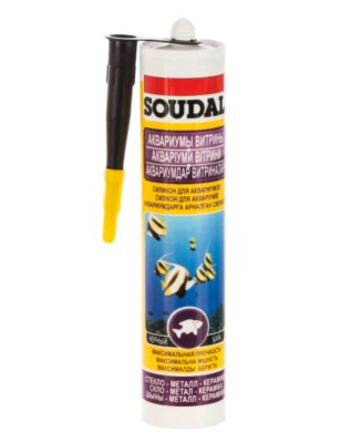 Герметик силиконовый SOUDAL Silirub AQ для аквариумов бесцветный 310 мл